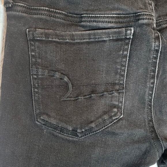 American Eagle Womens Black Jeans Size 2 Long Super Super Stretch X Denim - Picture 5 of 15